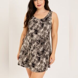 Leith White & Gray Marble Dress Small